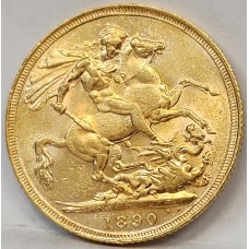 AUSTRALIA 1890 . ONE 1 SOVEREIGN . SYDNEY . GOLD